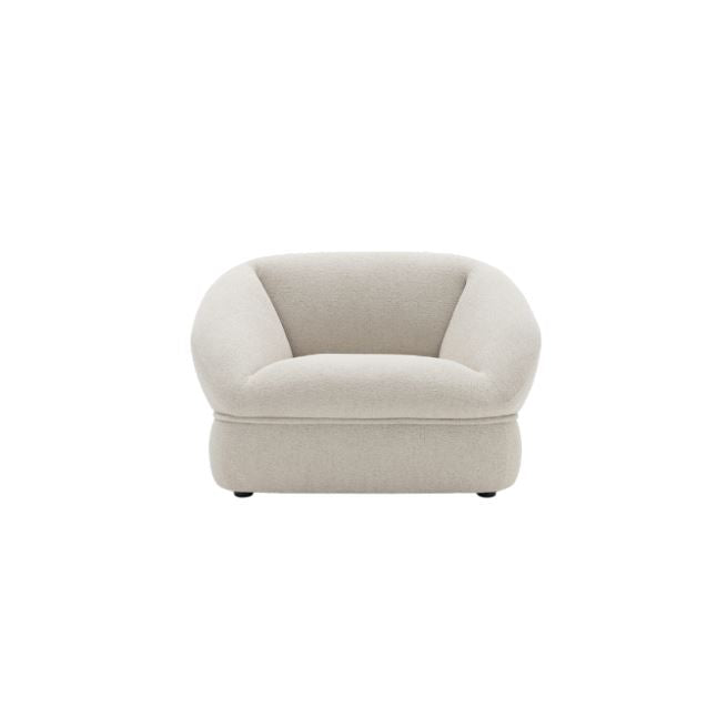 Beige armchair on a white background