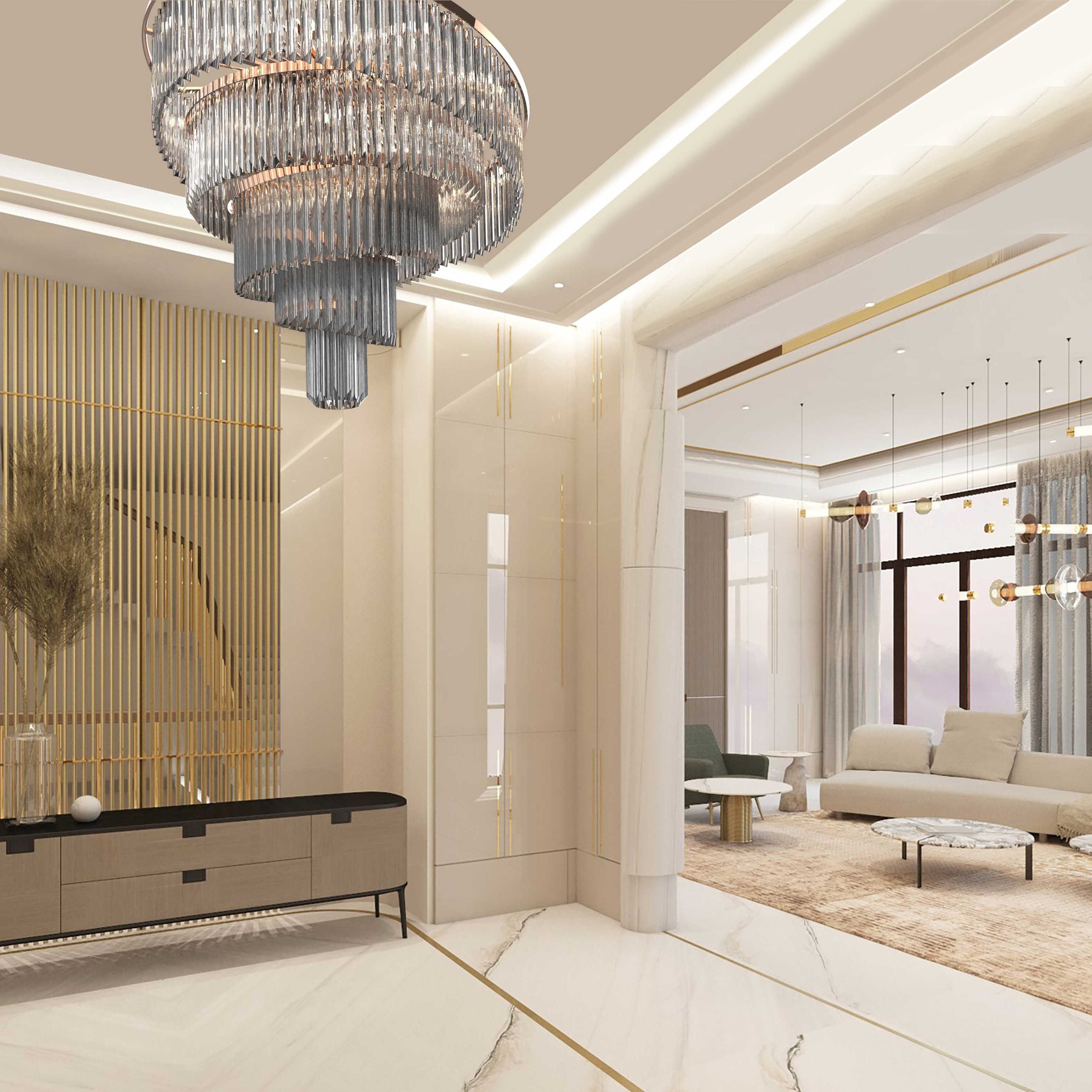 Castro-Lighting-Luxury-Decor-High-End-Modern-Hotel-Royal-Suspension-White-Gold