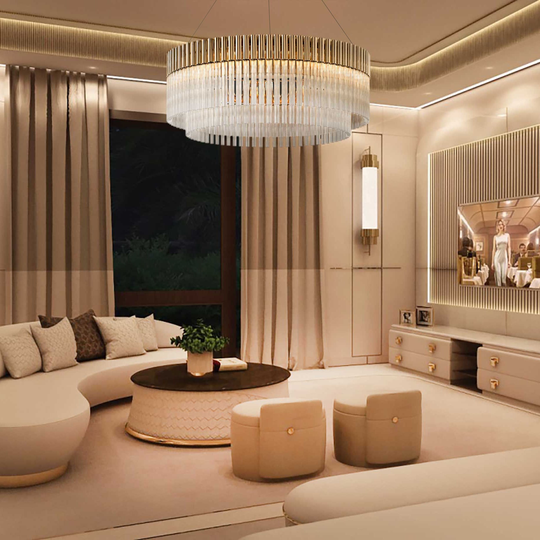Castro-Lighting-Luxury-Decor-Living-Room-Arcade-Suspension-Pink-Gold