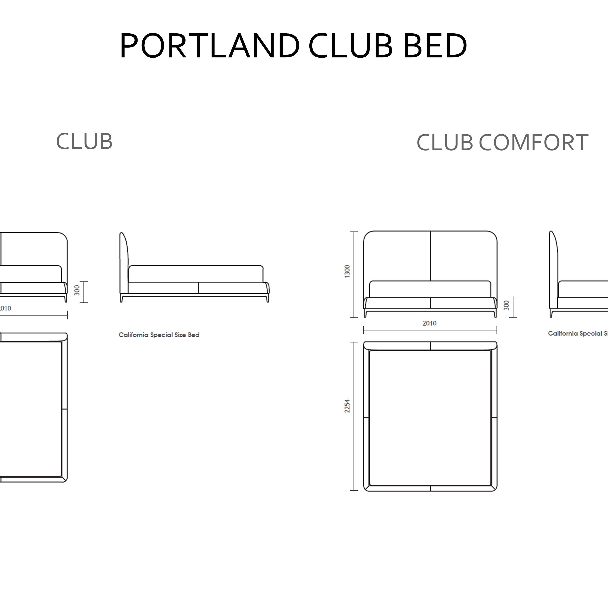 Portland Club bed