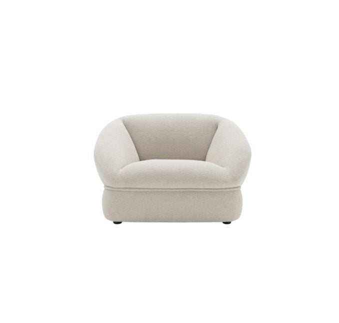 Beige armchair on a white background