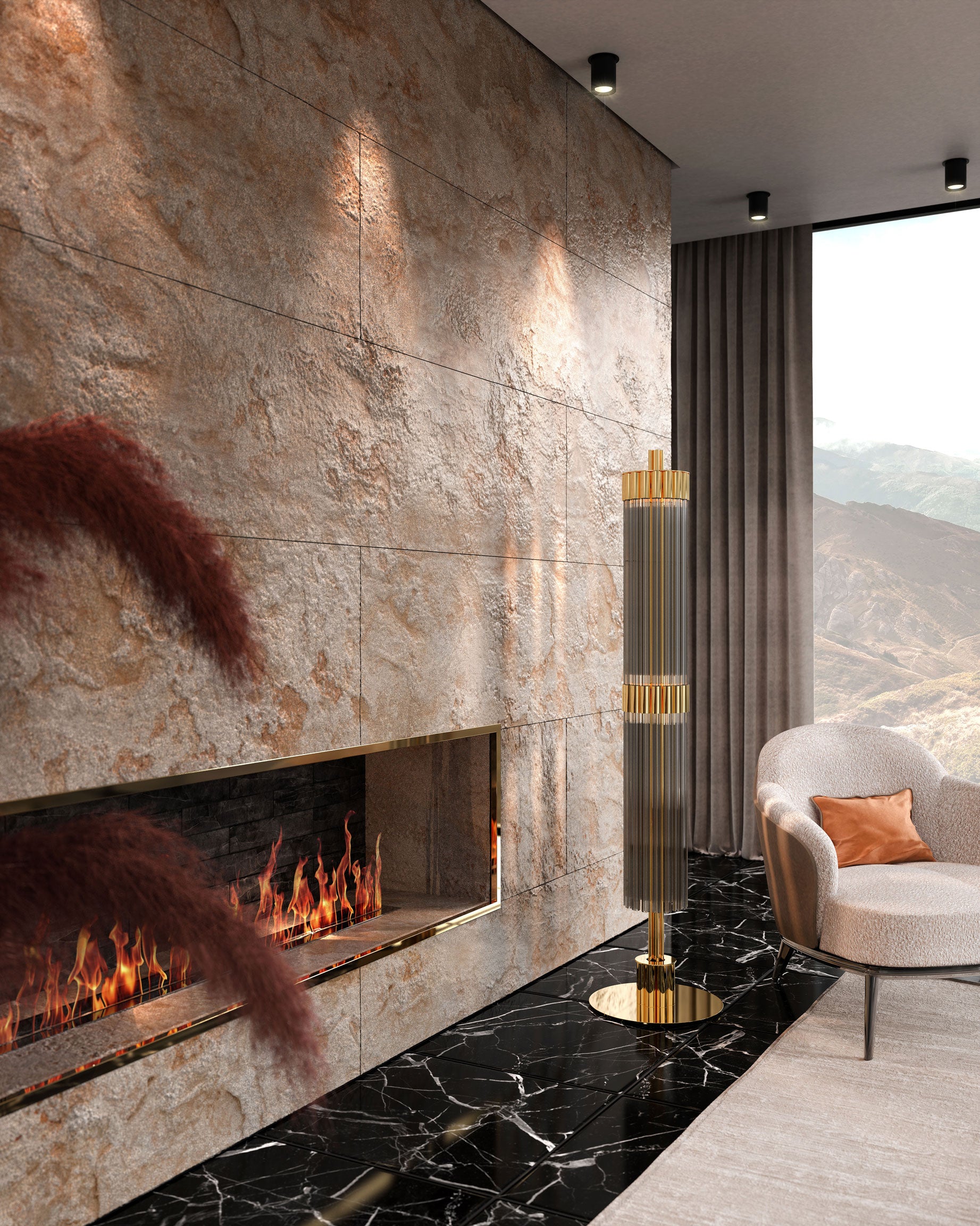 Castro-Lighting-Luxury-Decor-Fireplace-Arcade-Floor-Lamp-Gold-Black-Pink-Wide-View